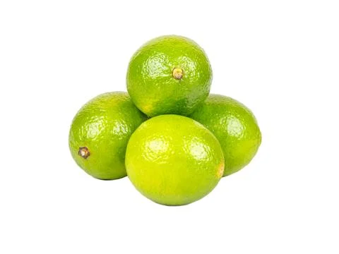 Bunch of small lime isolate Stock Photos