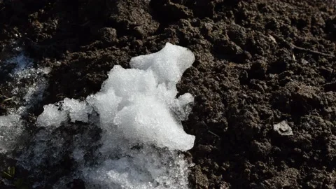 Bunch of snow melting down fast as the sun is shining bright Stock Footage 132256783