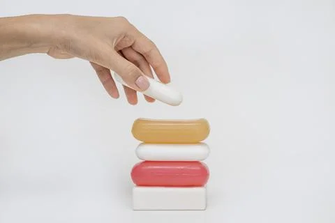 Bunch soaps different shapes. High quality photo Stock Photos
