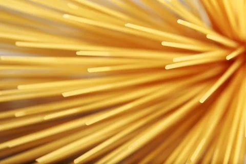 Bunch of spaghetti pasta. Defocused image. Close up Stock Photos