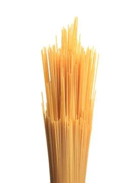 Bunch of spaghetti pasta isolated on white background Stock Photos