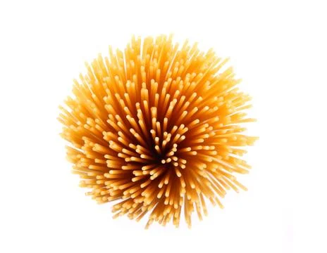 Bunch of spaghetti on white background Stock-Fotos