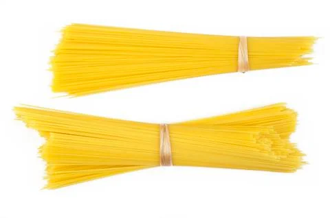 Bunch of spaghetti on white background Stock Photos