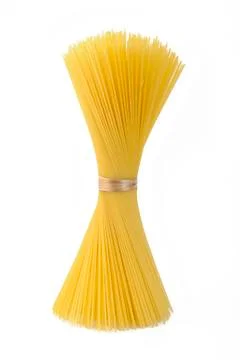 Bunch of spaghetti on white background Stock Photos