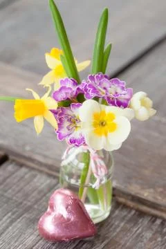 Bunch of spring flowers Stock Photos