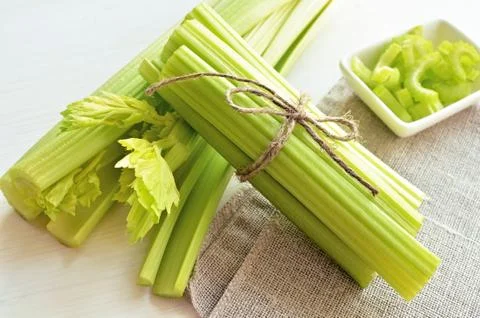 Bunch of stalks of a celery Stock Photos