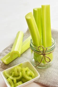 Bunch of stalks of a celery Stock Photos