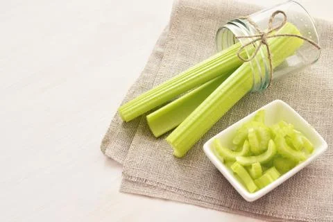 Bunch of stalks of a celery Stock Photos