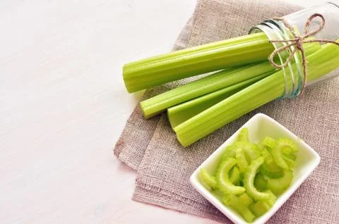 Bunch of stalks of a celery Foto stock