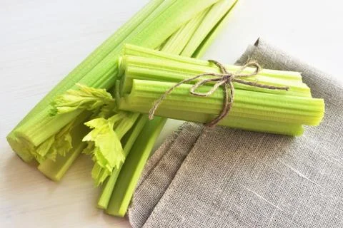 Bunch of stalks of a celery Stock Photos