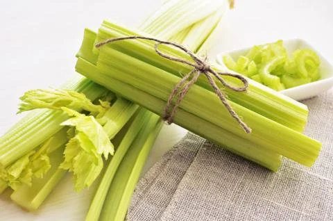 Bunch of stalks of a celery Stock Photos