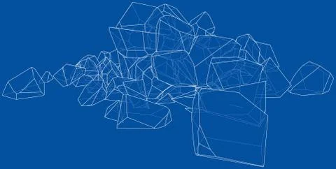 A bunch of stones. Vector illustration Stock Illustration