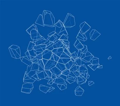 A bunch of stones. Vector illustration Stock Illustration