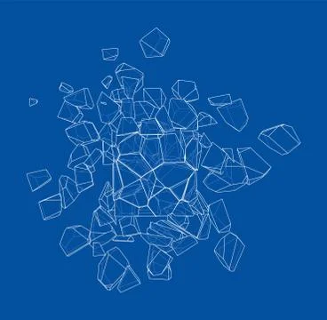 A bunch of stones. Vector illustration Stock Illustration