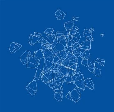 A bunch of stones. Vector illustration Stock Illustration