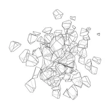 A bunch of stones. Vector illustration Stock Illustration