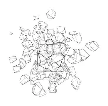 A bunch of stones. Vector illustration Stock Illustration