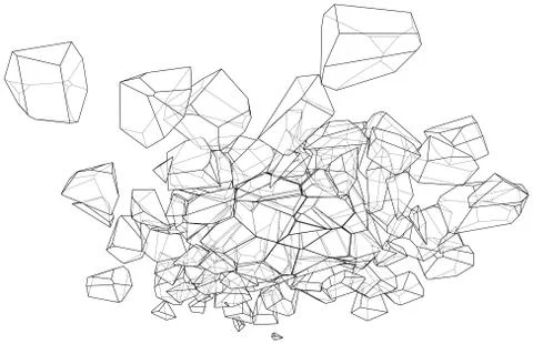 A bunch of stones. Vector illustration Stock Illustration