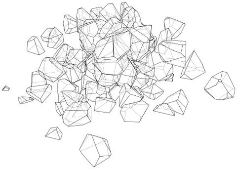 A bunch of stones. Vector illustration Stock Illustration