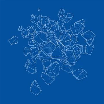A bunch of stones. Vector illustration Stock Illustration