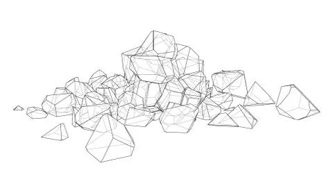 A bunch of stones. Vector illustration Stock Illustration