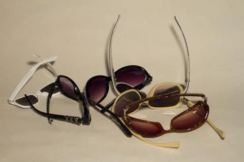 Bunch of sunglasses Stock Photos