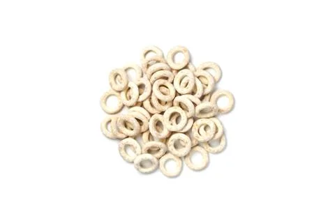 Bunch of sweet bagels on a white background. Isolated Stock Photos