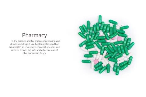 Bunch of tablets piled on white background Stock Photos