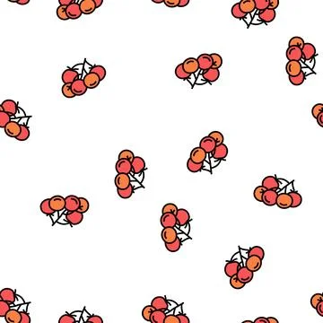 Bunch tomato vector seamless pattern Stockillustratie