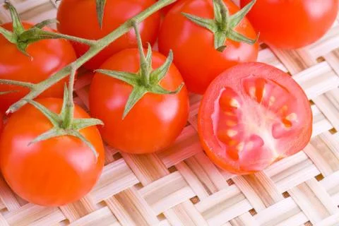 Bunch of tomatoes Stock Photos