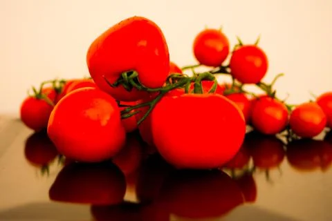 The bunch of tomatoes Stock Photos