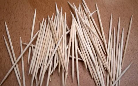 Bunch of toothpick mixed in various forms Stock Photos