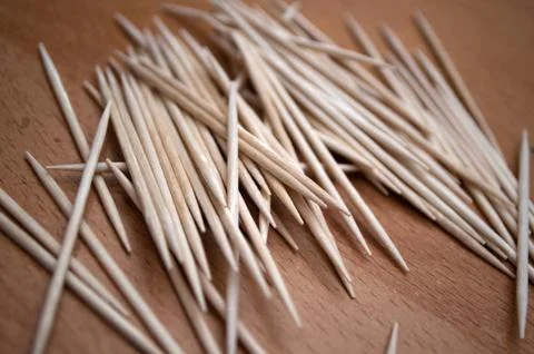 Bunch of toothpick mixed in various forms Stock Photos