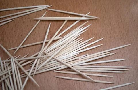 Bunch of toothpick mixed in various forms Stock Photos