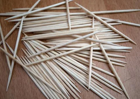 Bunch of toothpick mixed in various forms Stock Photos