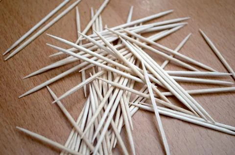 Bunch of toothpick mixed in various forms Stock Photos