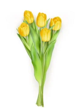 Bunch of tulips. EPS 10 Stock Illustration