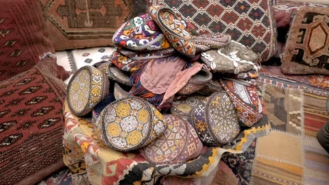 Bunch of Turkish hats Stock Footage 90373585