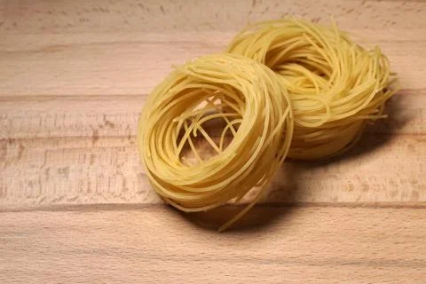 Bunch of uncooked noodle Foto stock
