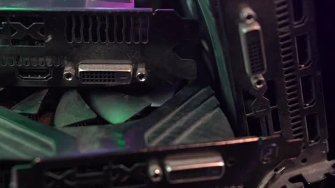 Bunch of Used Graphic Cards, Computer Hardware Close Up Stock Footage 325498278