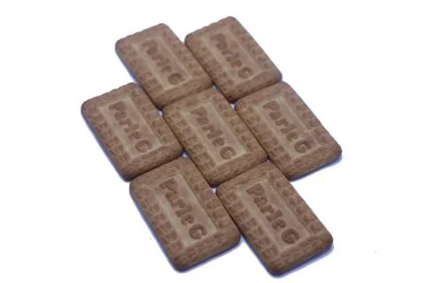 Bunch of wheat biscuit with white background Stock Photos