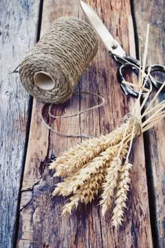 Bunch of wheat ears Stock Photos