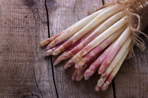 Bunch of white asparagus 스톡 사진