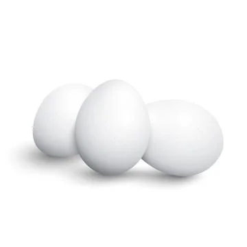 Bunch of white vector eggs. イラスト素材