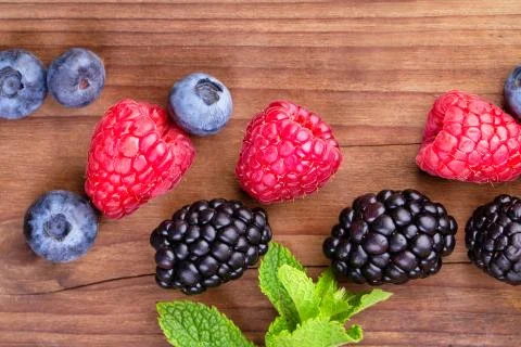 A bunch of wild berries Stock Photos