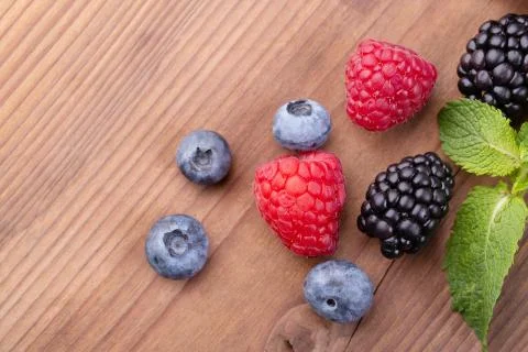 A bunch of wild berries Stock Photos