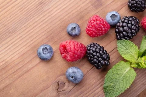 A bunch of wild berries Stock Photos