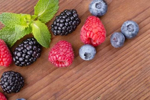 A bunch of wild berries Stock Photos
