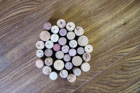 Bunch of wine corks with with Copy space Photos