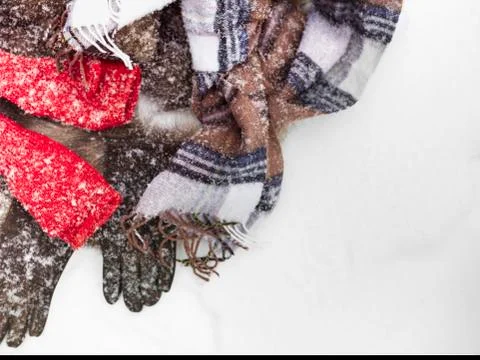 Bunch of winter garments 写真素材